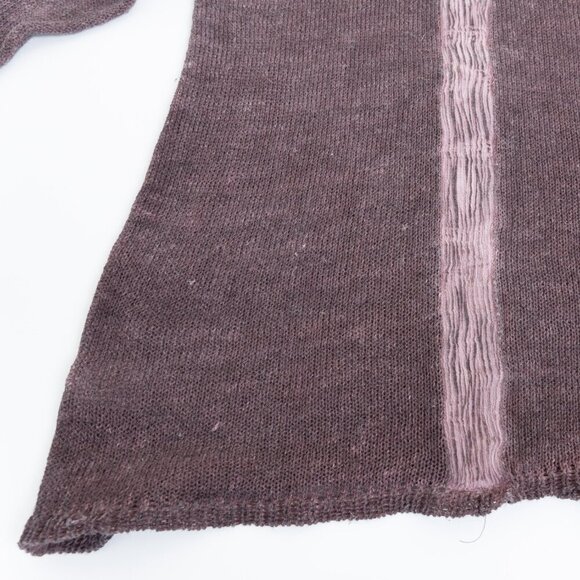 Grizas Washed Linen Sweater Oversized Purple Brown Lagenlook Boho - Picture 12 of 16